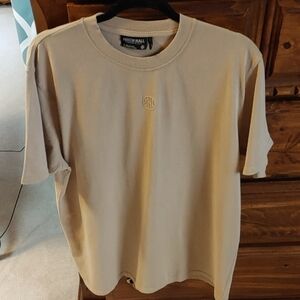 NWT Ninth Hall Boxy Beige T-Shirt Size Large